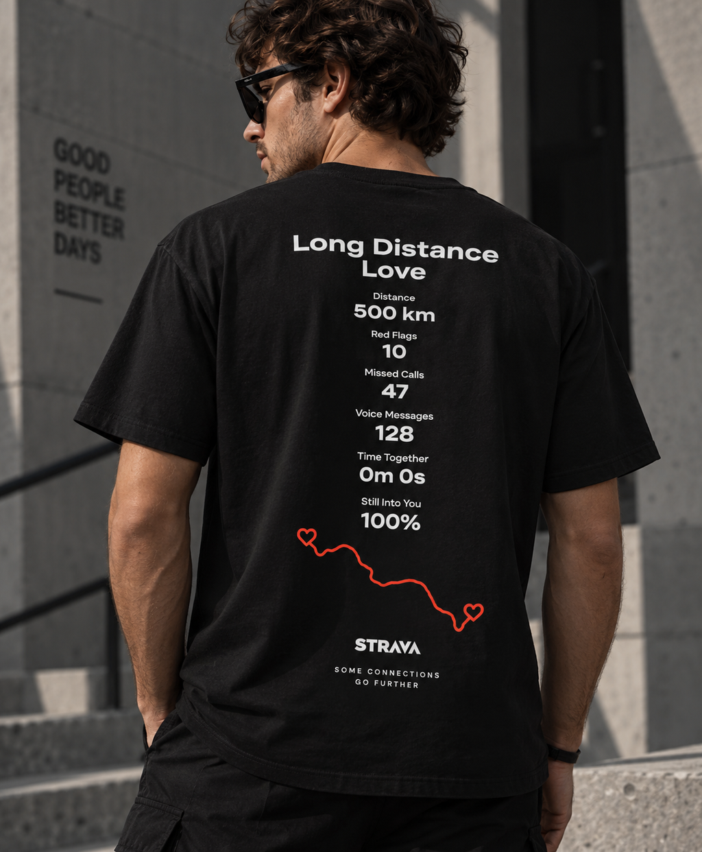 T-shirt Uomo Oversize – Long Distance Love