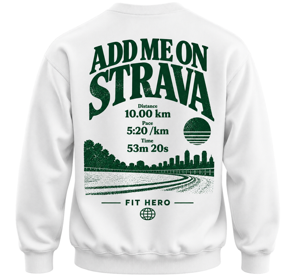 Felpa Unisex Add me on Strava – White
